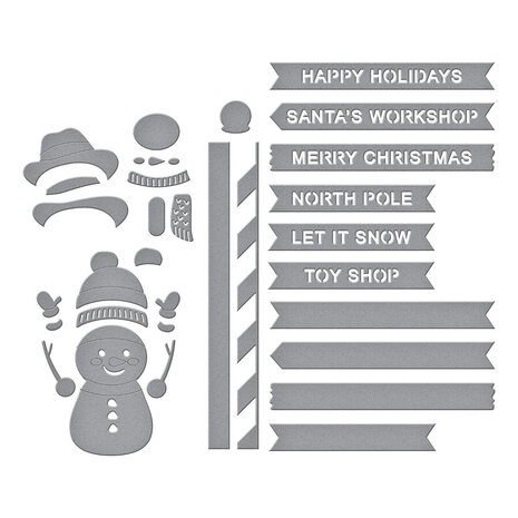 Spellbinders North Pole Friends Etched Dies North Pole Sentiments (S5-707) Spellbinders North Pole Friends Etched Dies North Pole Sentiments (S5-707)