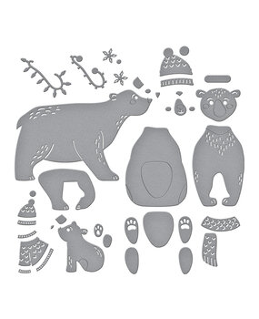 Spellbinders North Pole Friends Etched Dies Polar Bear Pals (S4-1475)