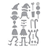Spellbinders North Pole Friends Etched Dies Santa's Elves (S4-1472)