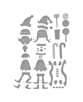 Spellbinders North Pole Friends Etched Dies Santa's Elves (S4-1472)