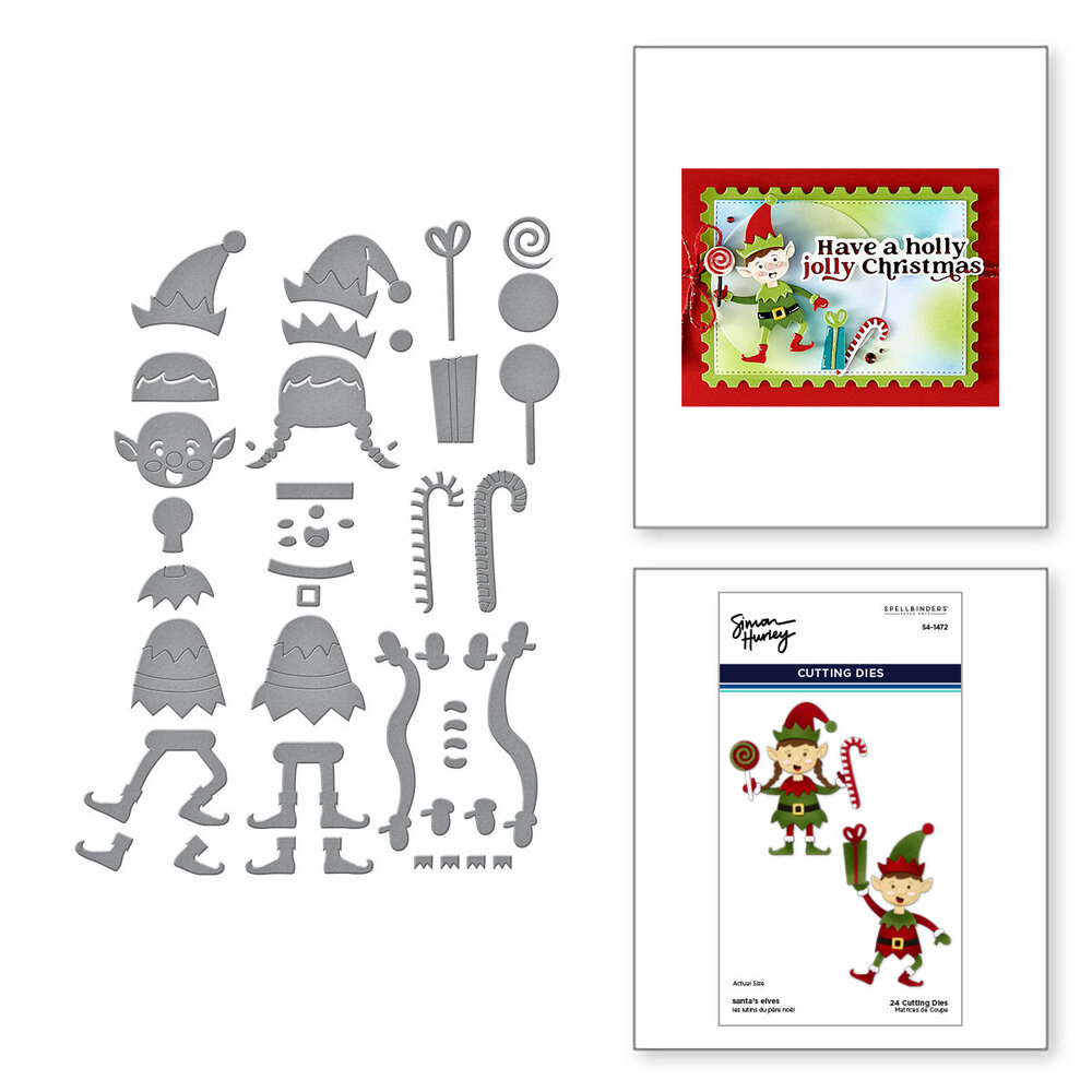 Spellbinders North Pole Friends Etched Dies Santa's Elves (S4-1472) Spellbinders North Pole Friends Etched Dies Santa's Elves (S4-1472)