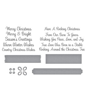Spellbinders Country Christmas Press Plate & Die Banner & Sentiments (BP-307) Spellbinders Country Christmas Press Plate & Die Banner & Sentiments (BP-307)