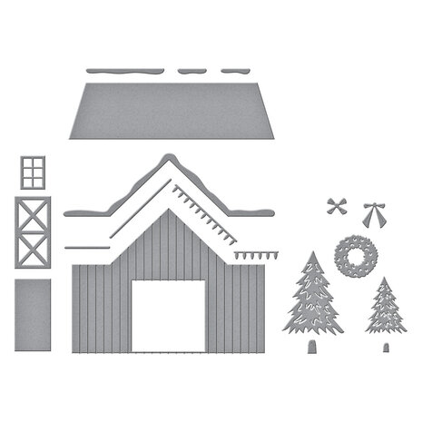 Spellbinders Country Christmas Etched Dies Country Christmas Barn (S5-693) Spellbinders Country Christmas Etched Dies Country Christmas Barn (S5-693)