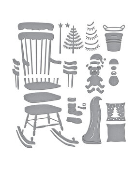 Spellbinders Country Christmas Etched Dies Christmas Rocking Chair (S6-258) Spellbinders Country Christmas Etched Dies Christmas Rocking Chair (S6-258)