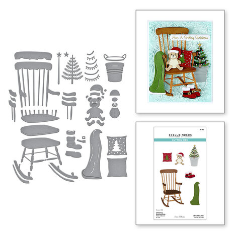 Spellbinders Country Christmas Etched Dies Christmas Rocking Chair (S6-258) Spellbinders Country Christmas Etched Dies Christmas Rocking Chair (S6-258)