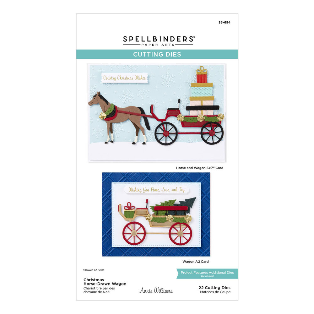 Spellbinders Country Christmas Etched Dies Christmas Horse-Drawn Wagon (S5-694) Spellbinders Country Christmas Etched Dies Christmas Horse-Drawn Wagon (S5-694)
