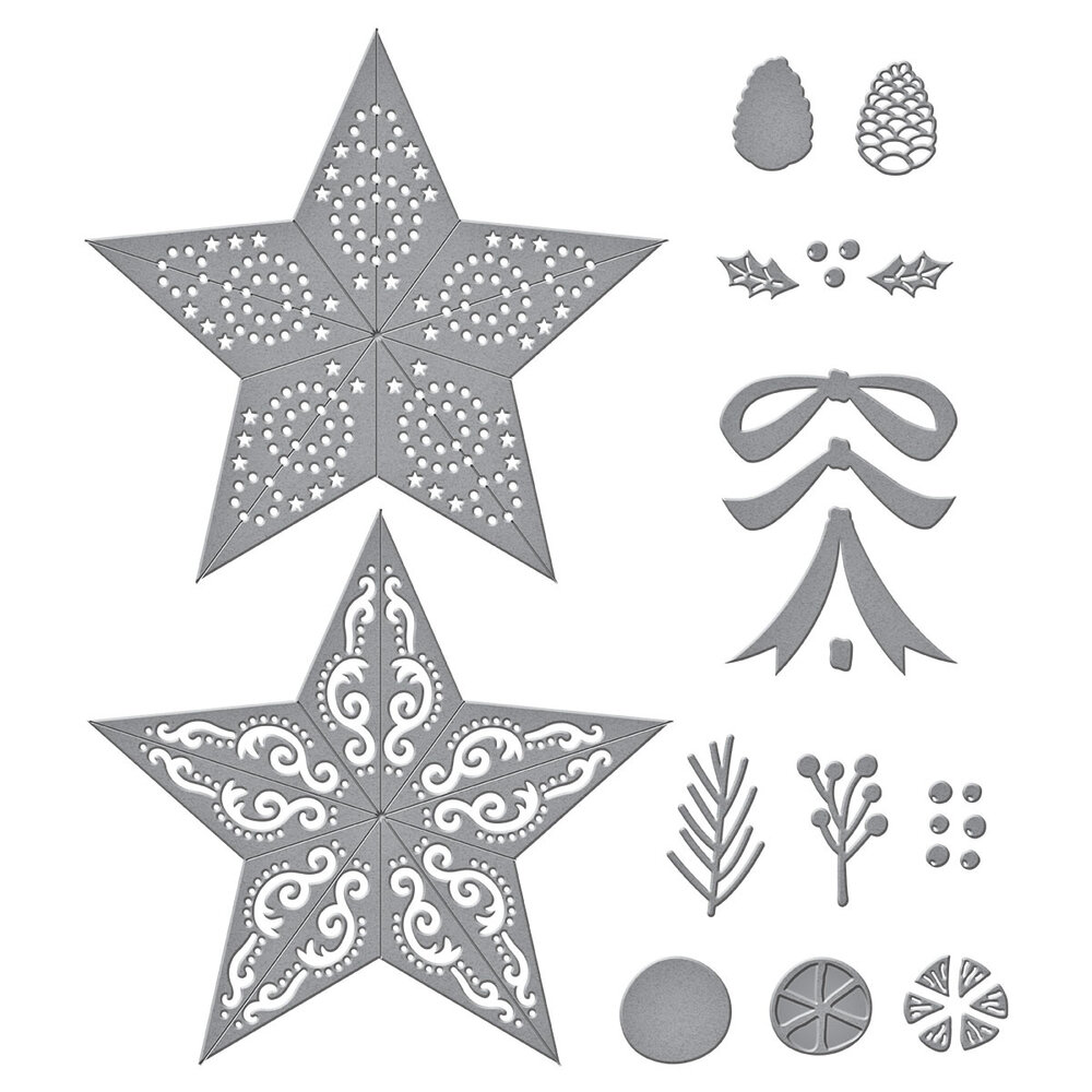 Spellbinders Country Christmas Etched Dies Barn Star Wreath (S5-700) Spellbinders Country Christmas Etched Dies Barn Star Wreath (S5-700)