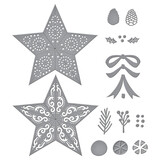 Spellbinders Country Christmas Etched Dies Barn Star Wreath (S5-700)