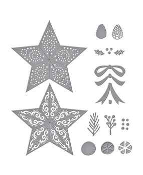 Spellbinders Country Christmas Etched Dies Barn Star Wreath (S5-700) Spellbinders Country Christmas Etched Dies Barn Star Wreath (S5-700)