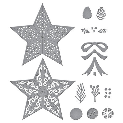 Spellbinders Country Christmas Etched Dies Barn Star Wreath (S5-700) Spellbinders Country Christmas Etched Dies Barn Star Wreath (S5-700)