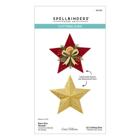Spellbinders Country Christmas Etched Dies Barn Star Wreath (S5-700) Spellbinders Country Christmas Etched Dies Barn Star Wreath (S5-700)