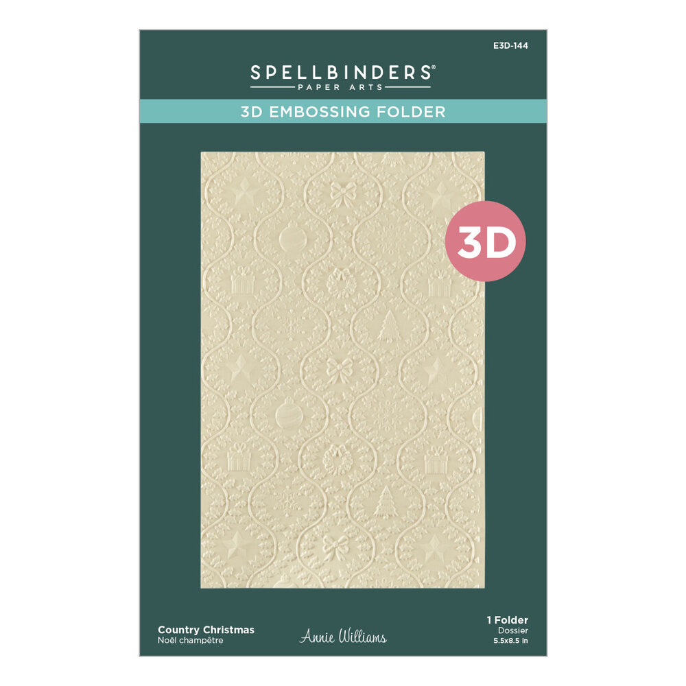Spellbinders Country Christmas 3D Embossing Folder (E3D-144) Spellbinders Country Christmas 3D Embossing Folder (E3D-144)