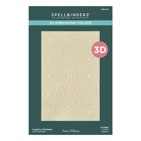 Spellbinders Country Christmas 3D Embossing Folder (E3D-144) Spellbinders Country Christmas 3D Embossing Folder (E3D-144)