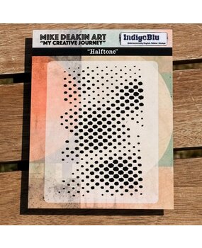 IndigoBlu Halftone Solo Red Rubber Stamp (IND1404)