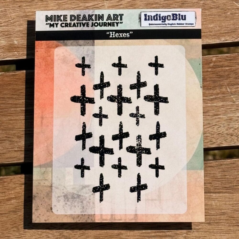 IndigoBlu Hexes Solo Red Rubber Stamp (IND1402) IndigoBlu Hexes Solo Red Rubber Stamp (IND1402)