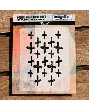IndigoBlu Hexes Solo Red Rubber Stamp (IND1402) IndigoBlu Hexes Solo Red Rubber Stamp (IND1402)