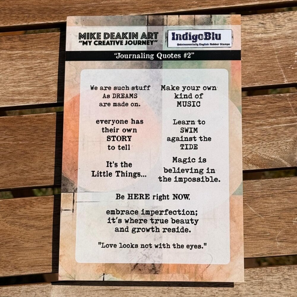 IndigoBlu Journaling Quotes #2 A6 Red Rubber Stamp (IND1405) IndigoBlu Journaling Quotes #2 A6 Red Rubber Stamp (IND1405)
