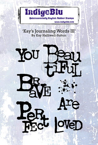 IndigoBlu Kays Journaling Words 3 A6 Red Rubber Stamp (IND1442) IndigoBlu Kays Journaling Words 3 A6 Red Rubber Stamp (IND1442)