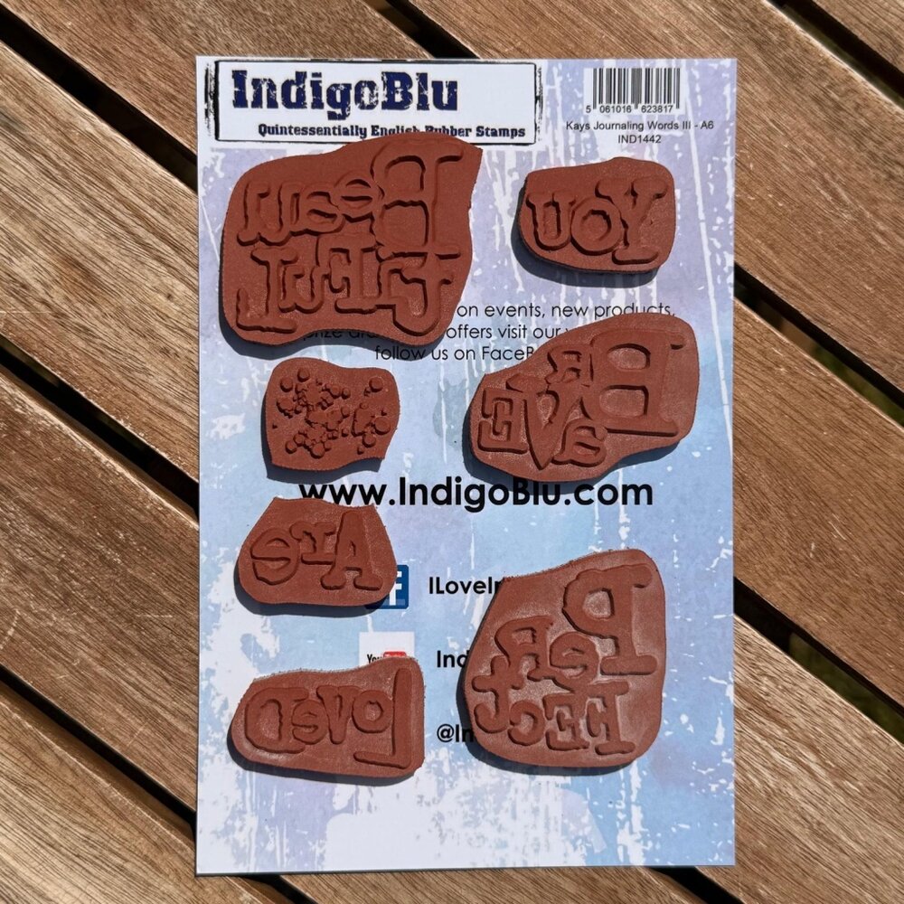IndigoBlu Kays Journaling Words 3 A6 Red Rubber Stamp (IND1442) IndigoBlu Kays Journaling Words 3 A6 Red Rubber Stamp (IND1442)