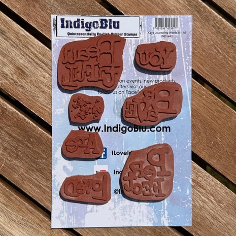 IndigoBlu Kays Journaling Words 3 A6 Red Rubber Stamp (IND1442) IndigoBlu Kays Journaling Words 3 A6 Red Rubber Stamp (IND1442)