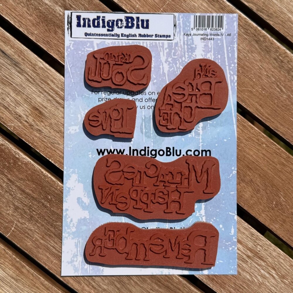 IndigoBlu Kays Journaling Words 4 A6 Red Rubber Stamp (IND1443) IndigoBlu Kays Journaling Words 4 A6 Red Rubber Stamp (IND1443)