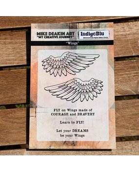 IndigoBlu Wings A6 Red Rubber Stamp (IND1406) IndigoBlu Wings A6 Red Rubber Stamp (IND1406)