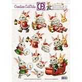 Creatief Art Snowy Bunnies 02 Creative CutOuts (CCO-022)