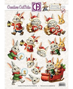 Creatief Art Snowy Bunnies 02 Creative CutOuts (CCO-022)