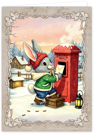 Creatief Art Snowy Bunnies Card Kit Bunny Wonderland 01 (RE2530-0186)