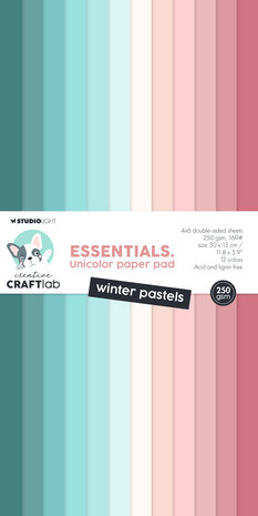 Creative Craftlab Winter Pastels Essentials Unciolor Paper Pad (CCL-ES-UPP365)