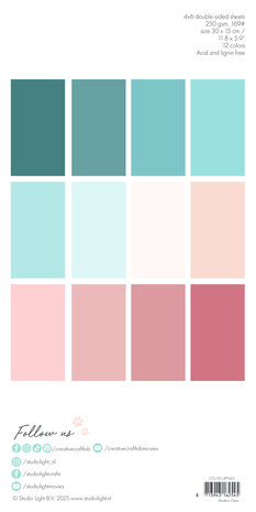 Creative Craftlab Winter Pastels Essentials Unciolor Paper Pad (CCL-ES-UPP365)