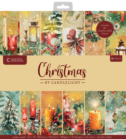 Crafter's Companion Christmas by Candlelight 12x12 Inch Paper Pad (CBC-PAD12) Crafter's Companion Christmas by Candlelight 12x12 Inch Paper Pad (CBC-PAD12)