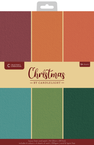 Crafter's Companion Christmas by Candlelight A4 Luxury Linen Cardstock (CBC-LINEN-A4) Crafter's Companion Christmas by Candlelight A4 Luxury Linen Cardstock (CBC-LINEN-A4)