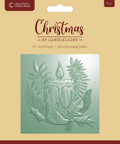 Crafter's Companion Christmas by Candlelight 3D Embossing Folder By Candlelight (CBC-EF5.5-3D-BYCA)