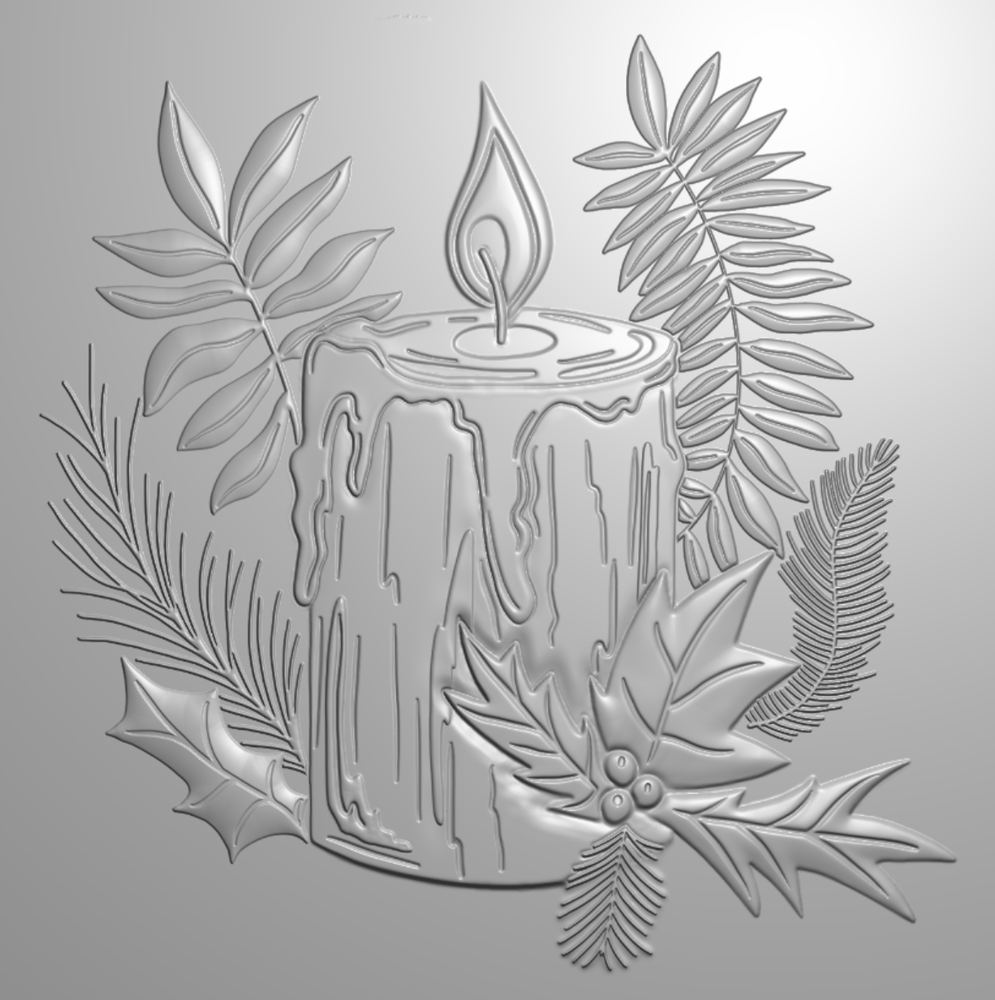 Crafter's Companion Christmas by Candlelight 3D Embossing Folder By Candlelight (CBC-EF5.5-3D-BYCA)