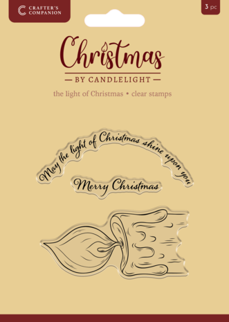 Crafter's Companion Christmas by Candlelight Clear Acrylic Stamp Set The Light of Christmas (CBC-CA-ST-TLOC)