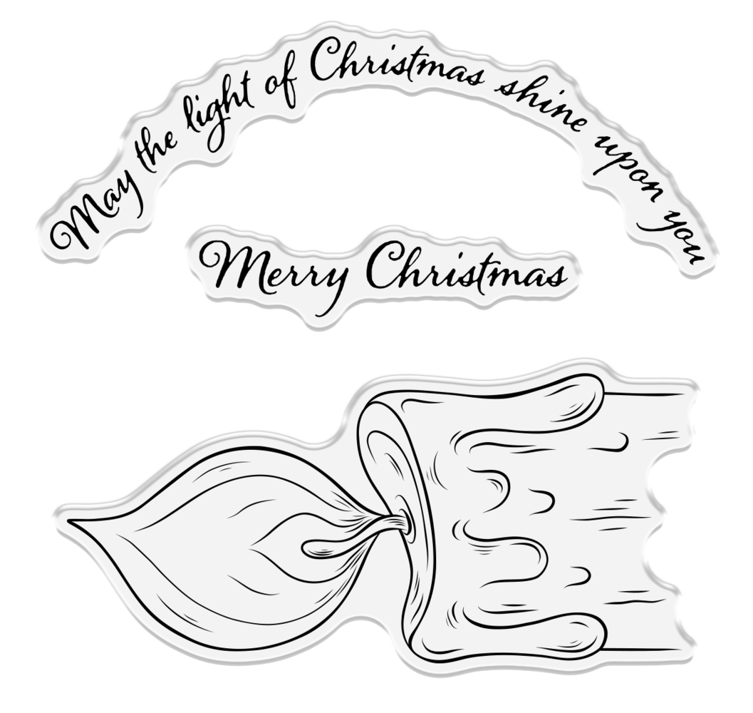 Crafter's Companion Christmas by Candlelight Clear Acrylic Stamp Set The Light of Christmas (CBC-CA-ST-TLOC)