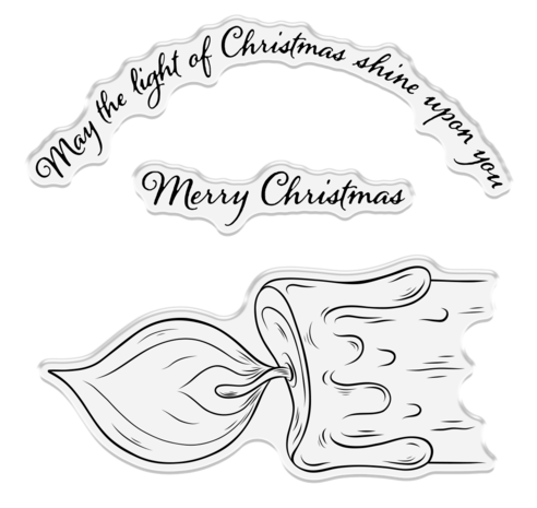Crafter's Companion Christmas by Candlelight Clear Acrylic Stamp Set The Light of Christmas (CBC-CA-ST-TLOC)