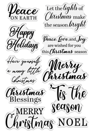 Crafter's Companion Christmas by Candlelight Clear Acrylic Stamp Set Christmas Blessings (CBC-CA-ST-CHBL)
