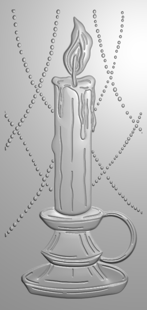 Crafter's Companion Christmas by Candlelight 3D Embossing Folder Christmas Candle (CBC-EF2.75-3D-CHCA)