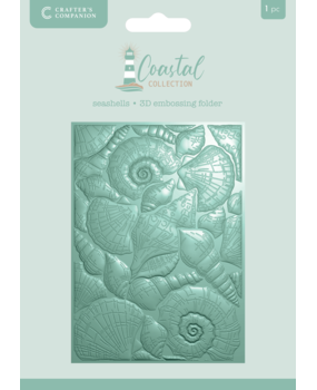 Crafter's Companion Coastal 3D Embossing Folder Seashells (CC-CO-3D-EF5-SESH)