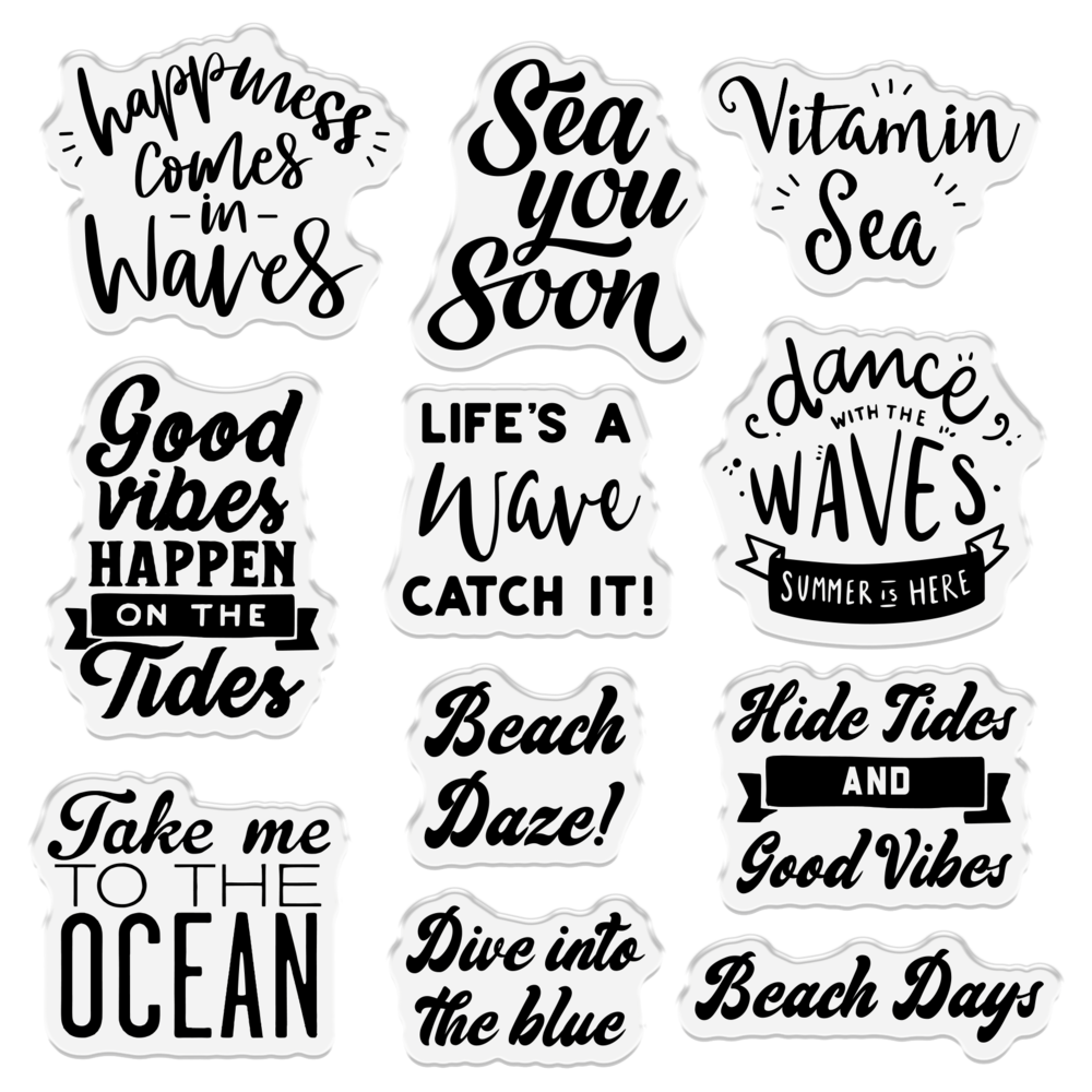 Crafter's Companion Coastal Photopolymer Stamp Dance with the Waves (CC-CO-STP-DWTW)