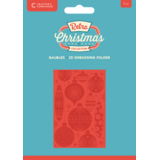 Crafter's Companion Retro Christmas 3D Embossing Folder Baubles (CC-RC-3DEF-BA)