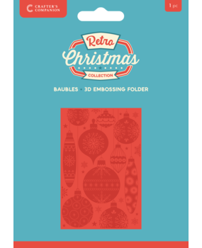 Crafter's Companion Retro Christmas 3D Embossing Folder Baubles (CC-RC-3DEF-BA)