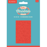 Crafter's Companion Retro Christmas 3D Embossing Folder Ho Ho Ho (CC-RC-3DEF-HO)