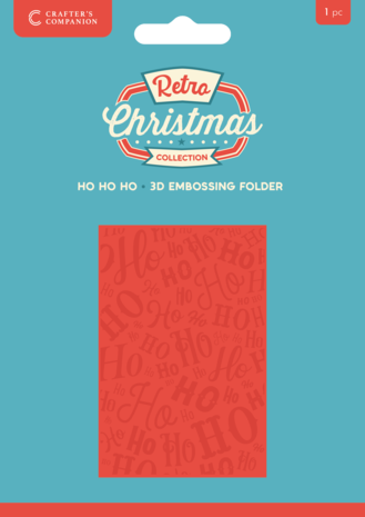 Crafter's Companion Retro Christmas 3D Embossing Folder Ho Ho Ho (CC-RC-3DEF-HO) Crafter's Companion Retro Christmas 3D Embossing Folder Ho Ho Ho (CC-RC-3DEF-HO)