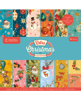Crafter's Companion Retro Christmas 6x6 Inch Paper Pad (CC-RC-PAD6)