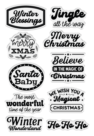 Crafter's Companion Retro Christmas Clear Acrylic Stamp Set Winter Blessings (CC-RC-CA-ST-WIN) Crafter's Companion Retro Christmas Clear Acrylic Stamp Set Winter Blessings (CC-RC-CA-ST-WIN)