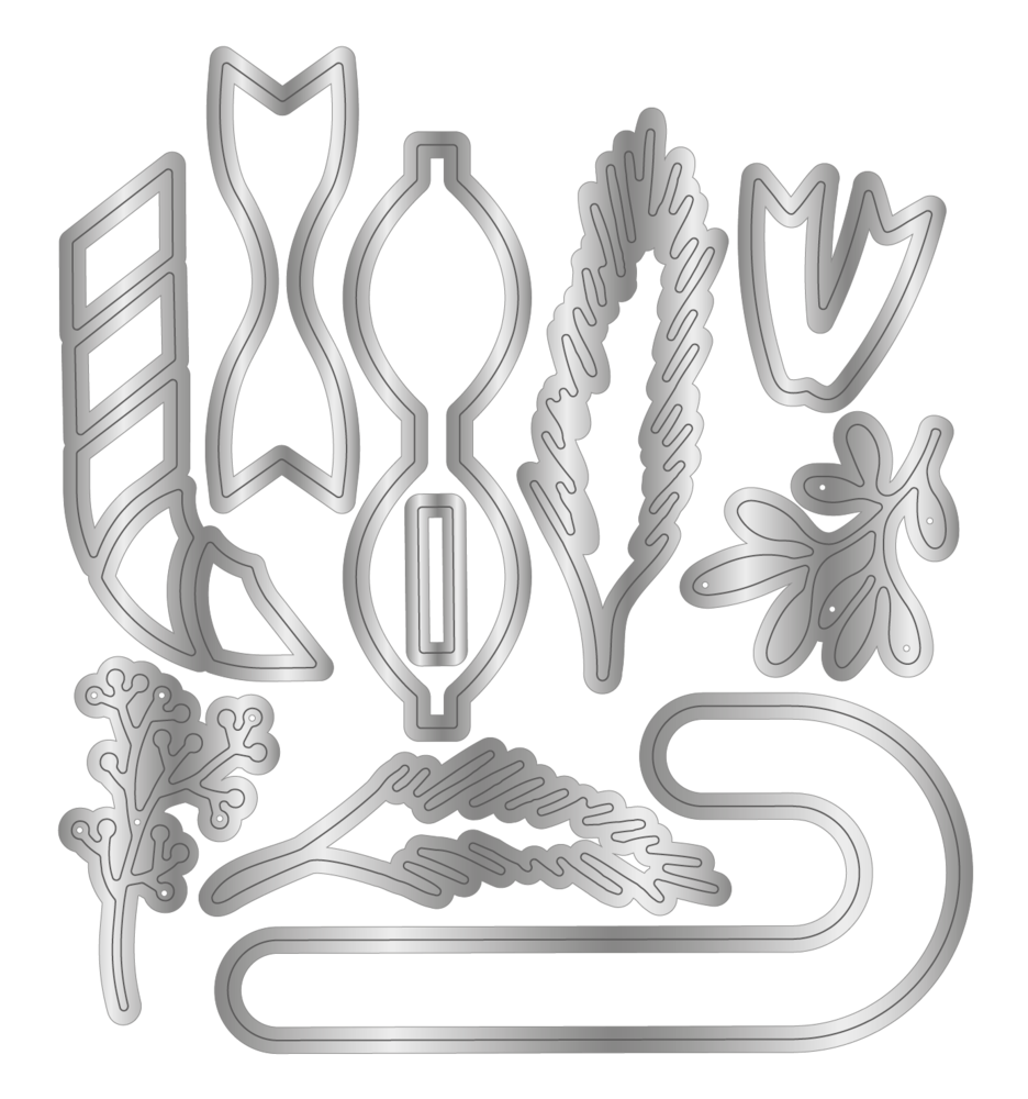 Crafter's Companion Retro Christmas Metal Die Set Candy Cane & Foliage (CC-RC-MD-CAN) Crafter's Companion Retro Christmas Metal Die Set Candy Cane & Foliage (CC-RC-MD-CAN)