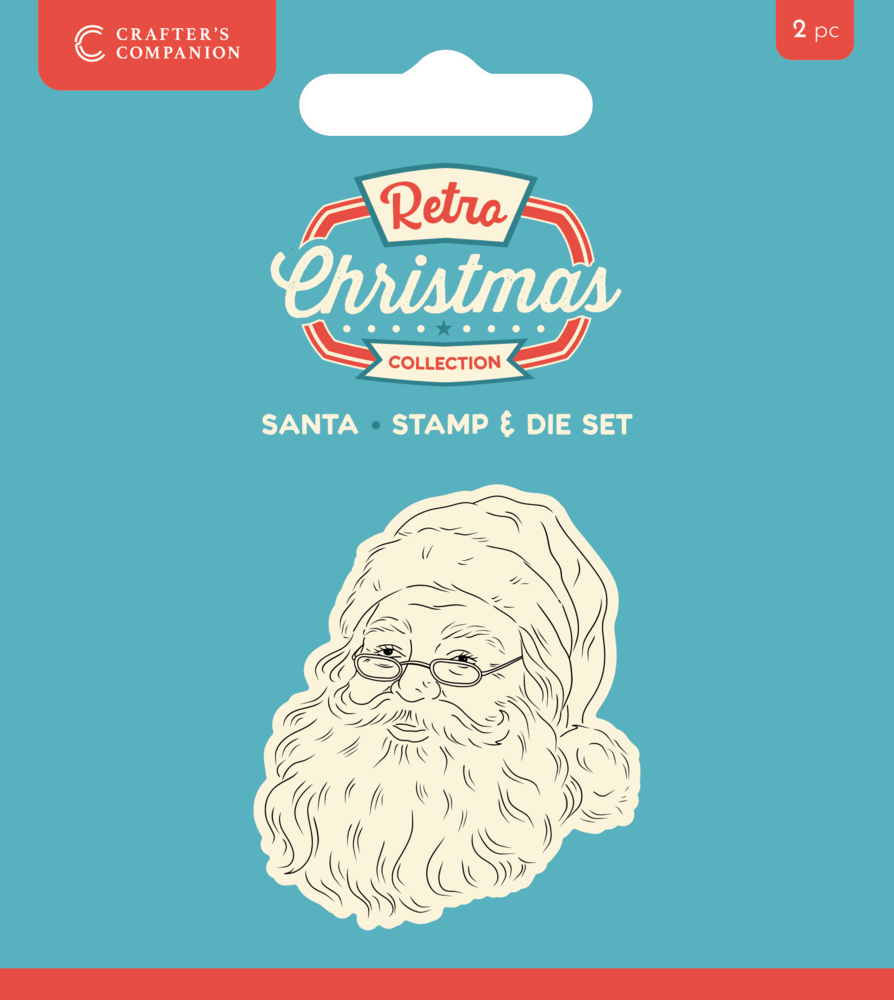 Crafter's Companion Retro Christmas Stamp & Die Santa (CC-RC-STD-SAN) Crafter's Companion Retro Christmas Stamp & Die Santa (CC-RC-STD-SAN)